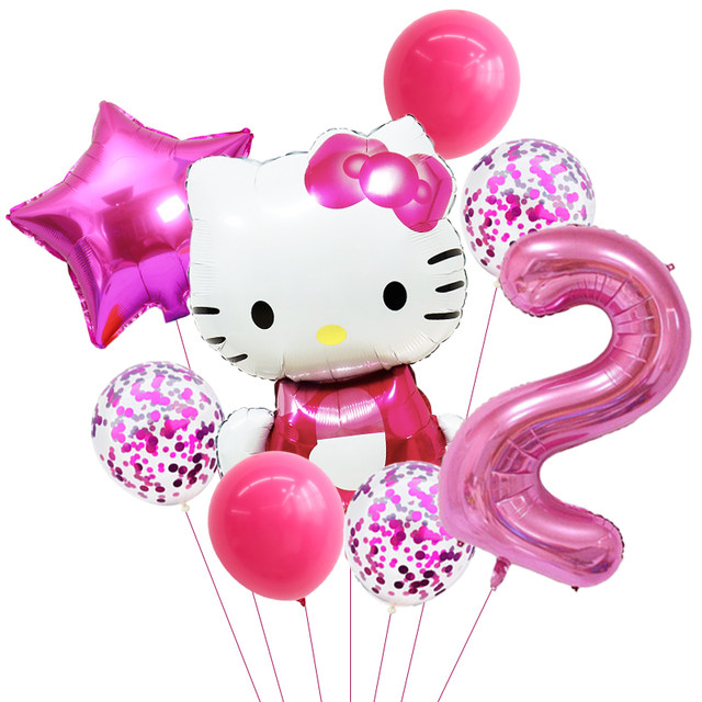 Ballons de Hello Kitty,Hello Kitty Latex Ballons 16 Pièces Ballon