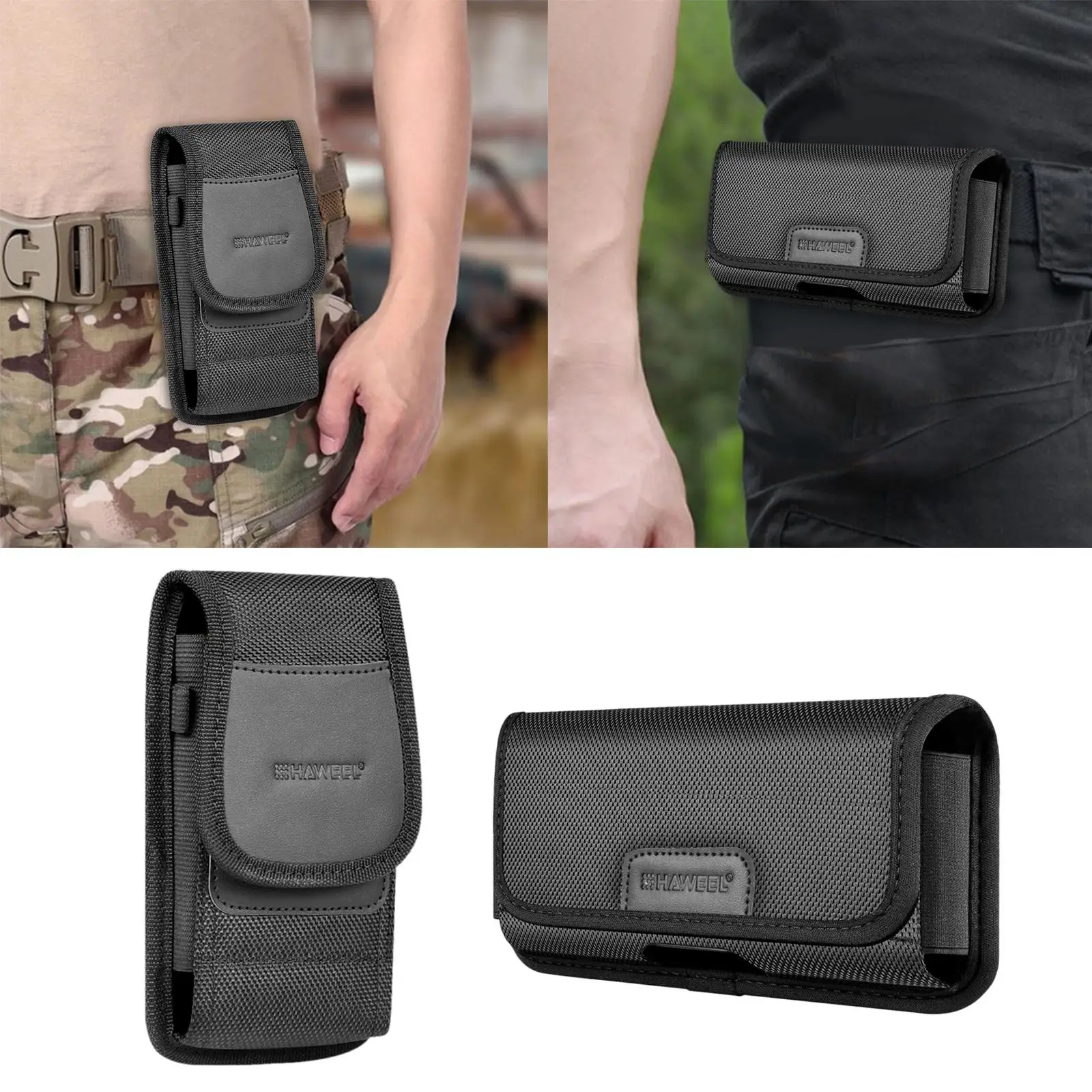 Phone Holster Full Cover Camping Black Carrying Pouch Smartphone Accessories