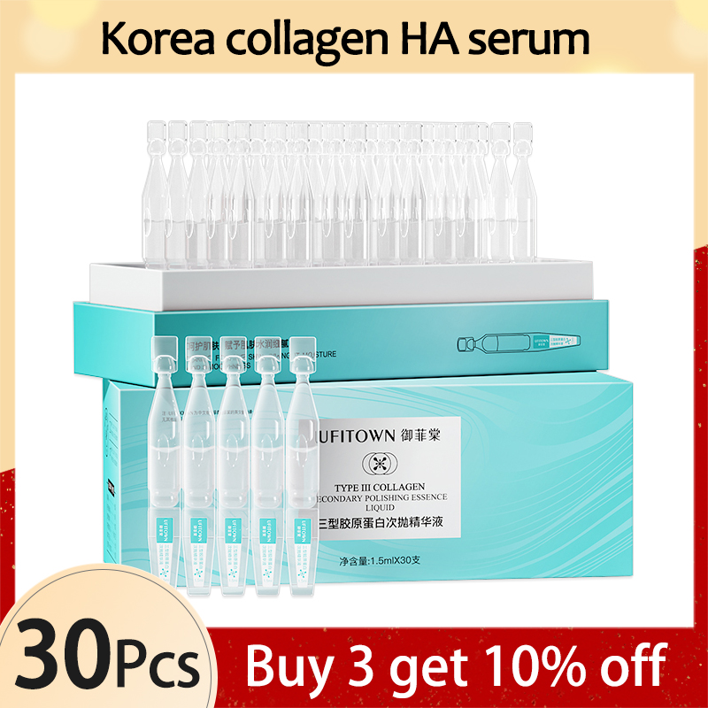 Best of 30 / 90 Pcs Collagen Remove Wrinkle Face Serum Korean Cross-linked HA Hyaluronic Acid Firming Anti Aging Nicotinamide Whitening Reviews & Tips