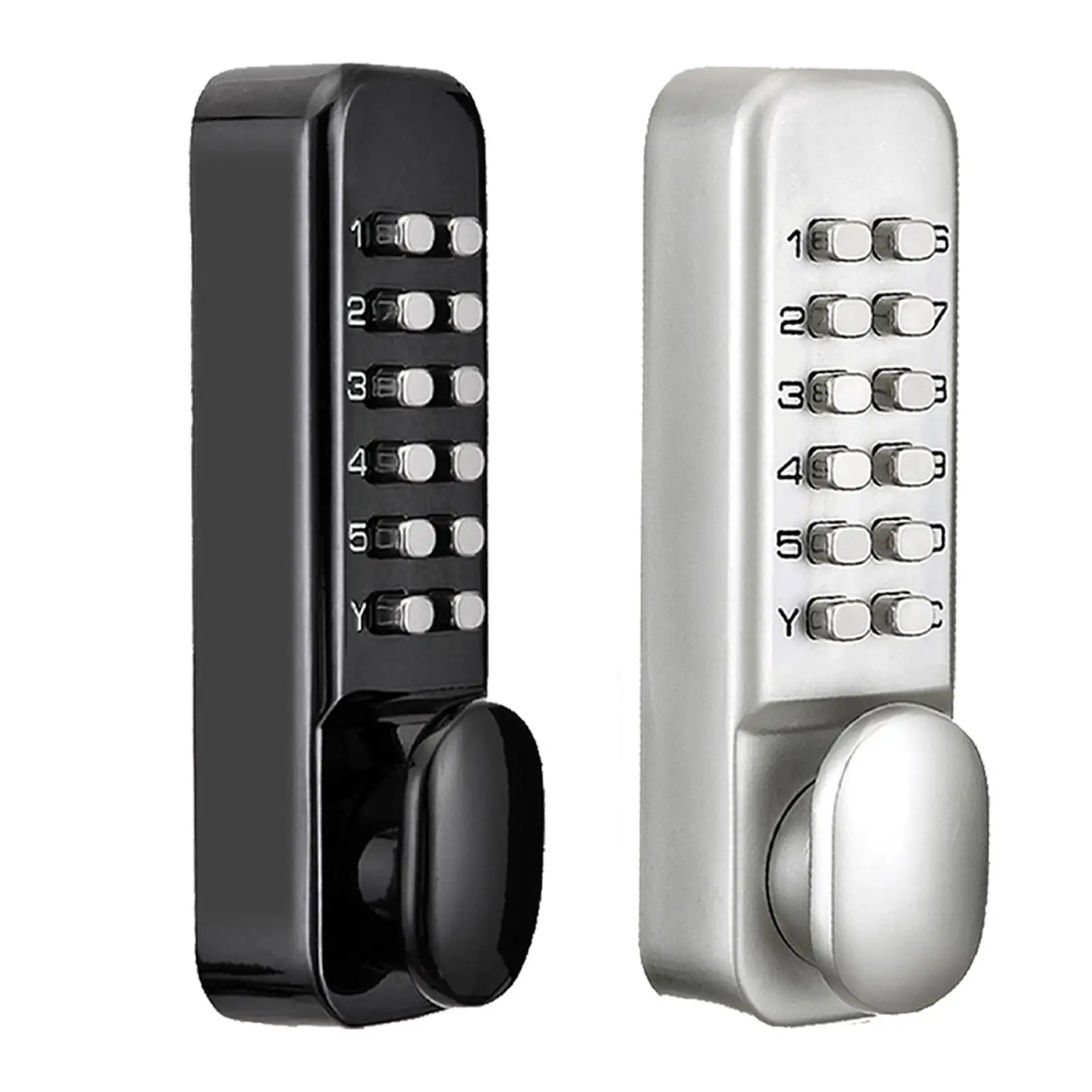 Keyless Mechanical Door Lock Push Button Combination Lock with Keypads Waterproof Locks for Front Entrance Bedroom