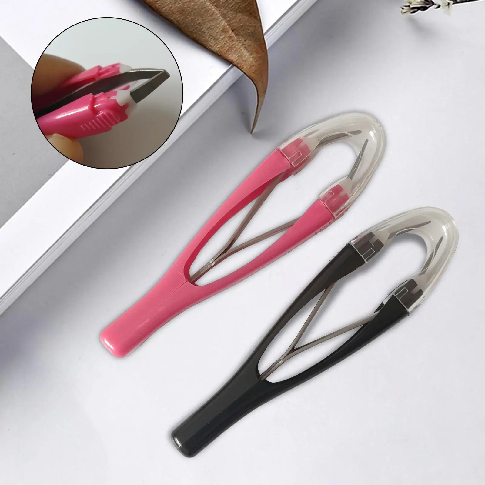 Eyebrow Tweezers Slant Tip Cosmetic Beauty Tool Professional Retractable Makeup Supplies Eyebrow Removal Clip for Home Beginners