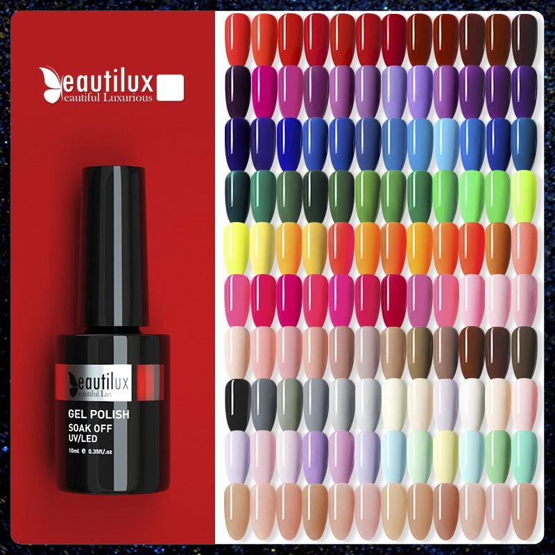 Best of Beautilux Fashion Gel Nail Polish 120 Colors Professional Salon Nails Art Gels Varnish UV LED Semi Permanent Nail Lacquer 10ml Reviews & Tips