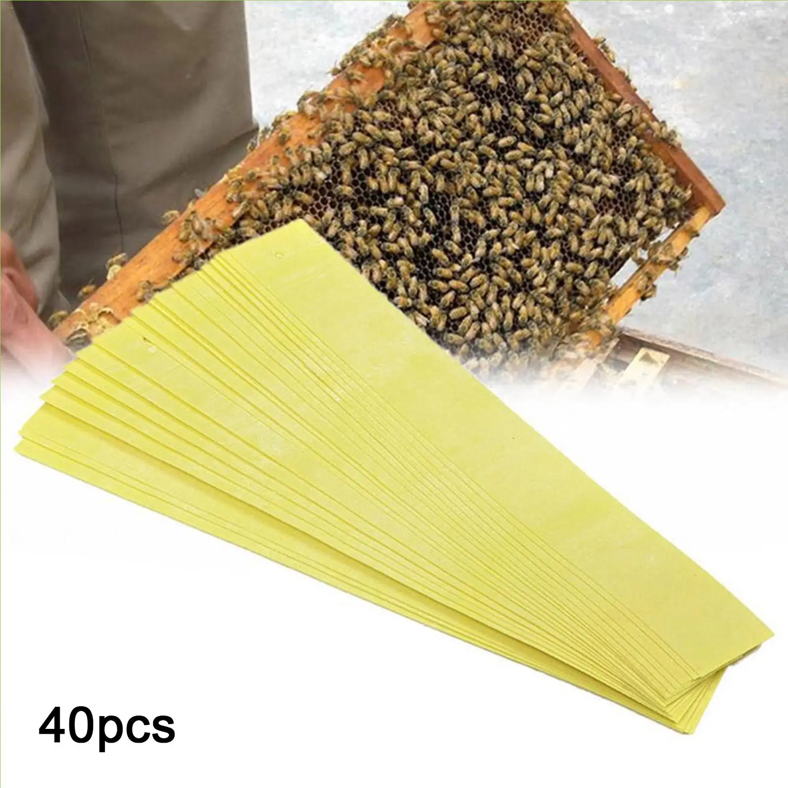 40x Professional Beekeeping Fluvalinate Bee Mite Varroa Killer Tool Beekeeping Pest Control Strip Supplies