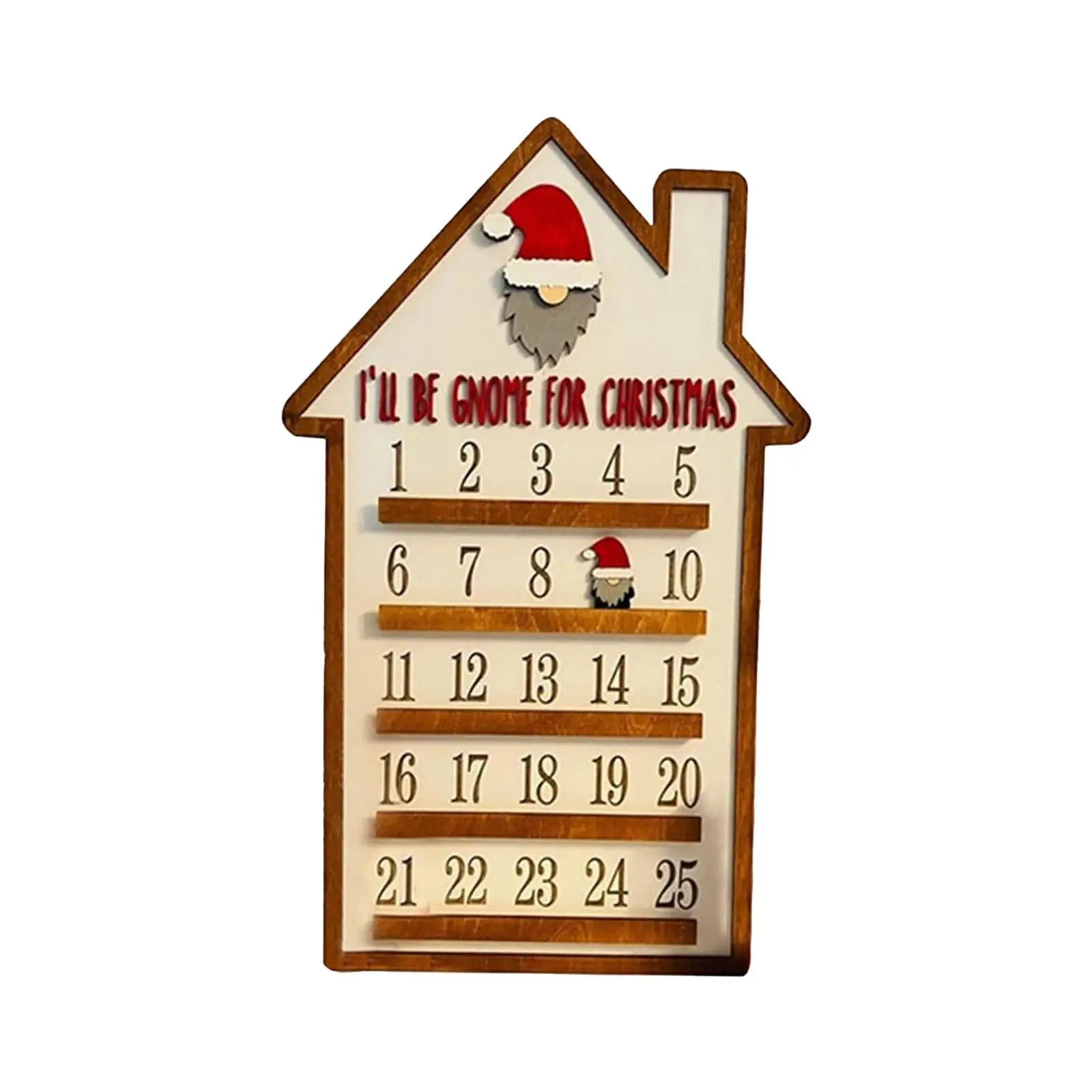 Christmas Advent Calendars Desktop Table Decor Wooden Crafts Holiday Decor for Holiday Party Office Bedroom Holdiday Gifts