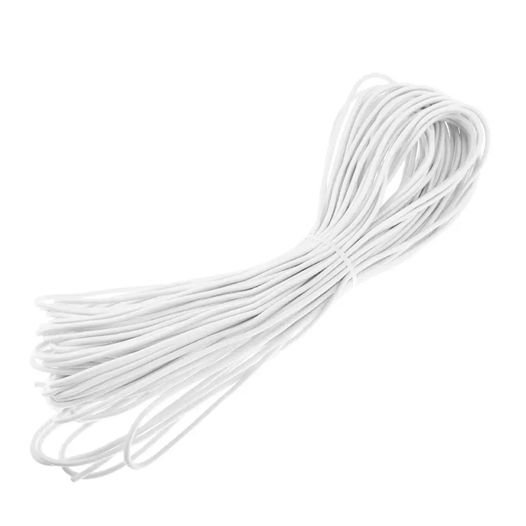 3mm Elastic Round  Rope Shock Cord  Boats Trailers 30m White