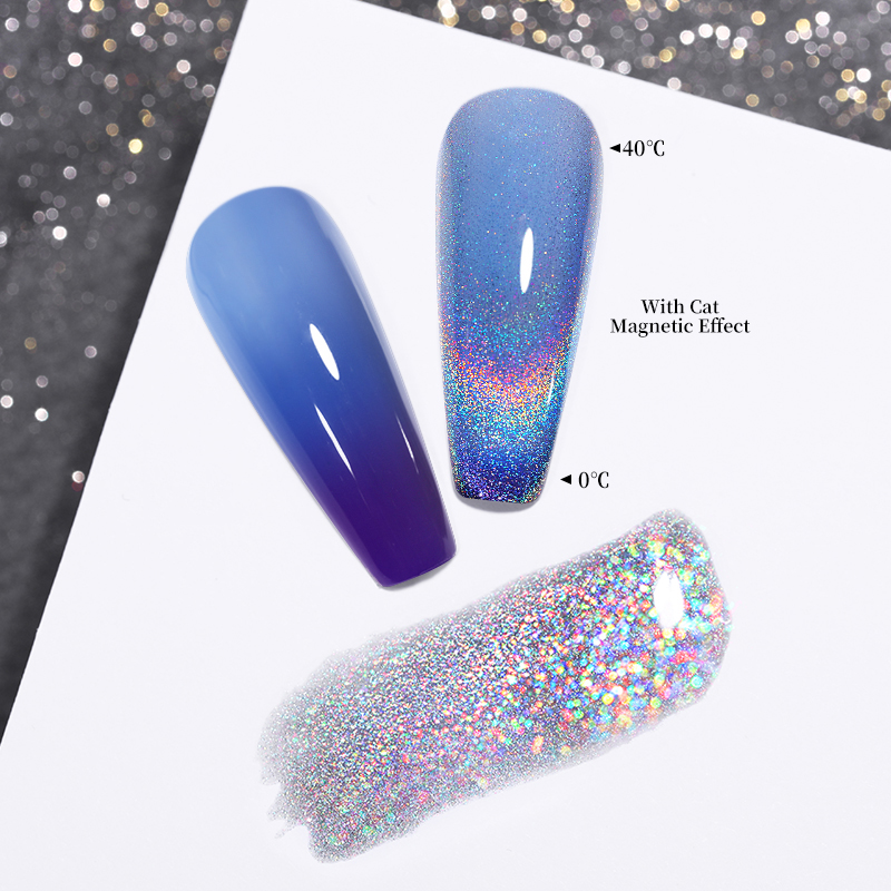 Description Picture 5 of itemBORN PRETTY Thermal Omnipotent Magnetic Gel Polish Temperature Color Changing Cat Magnet Soak Off Semi Permanent Holo Varnish