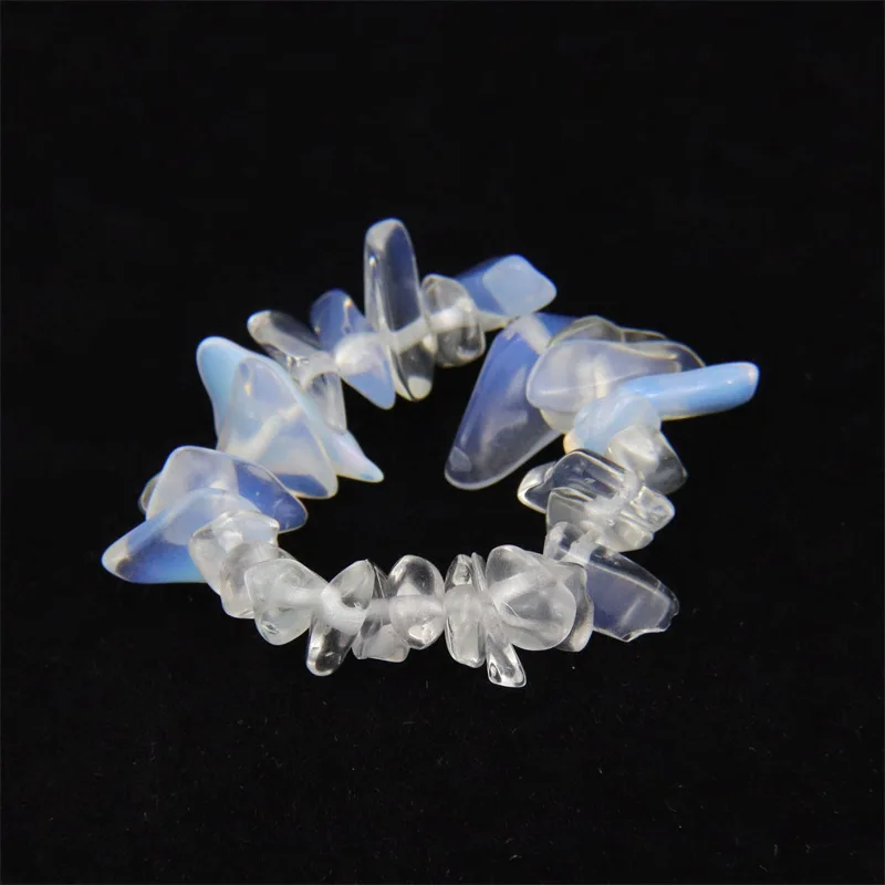 cristal trecho chip grânulos nuggets anel pulseira de quartzo para mulher
