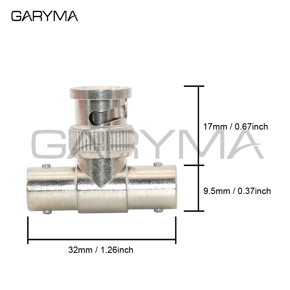 5 Stück BNC-Stecker auf BNC-Doppelbuchse (T-Form), 3-Wege-RF-Koaxial-Adapterstecker für CCTV – Detail 6