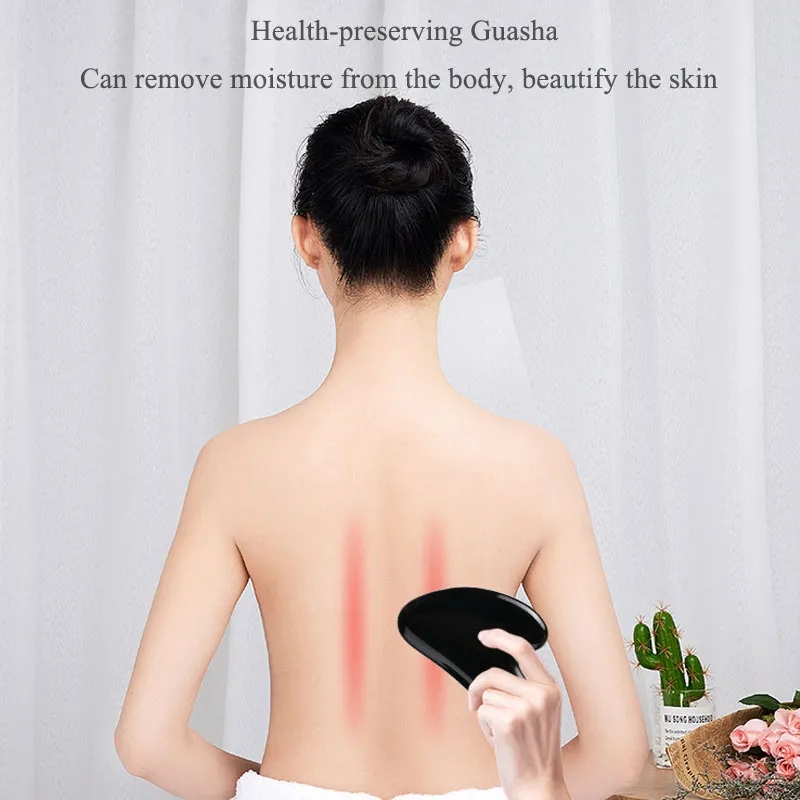 Best of Natural Obsidian Stone Facial Gua Sha Gouache Scraper Tool SPA Massager Acupuncture Facial Beauty Skin Care Fades Wrinkles Spots Reviews & Tips - Image 3