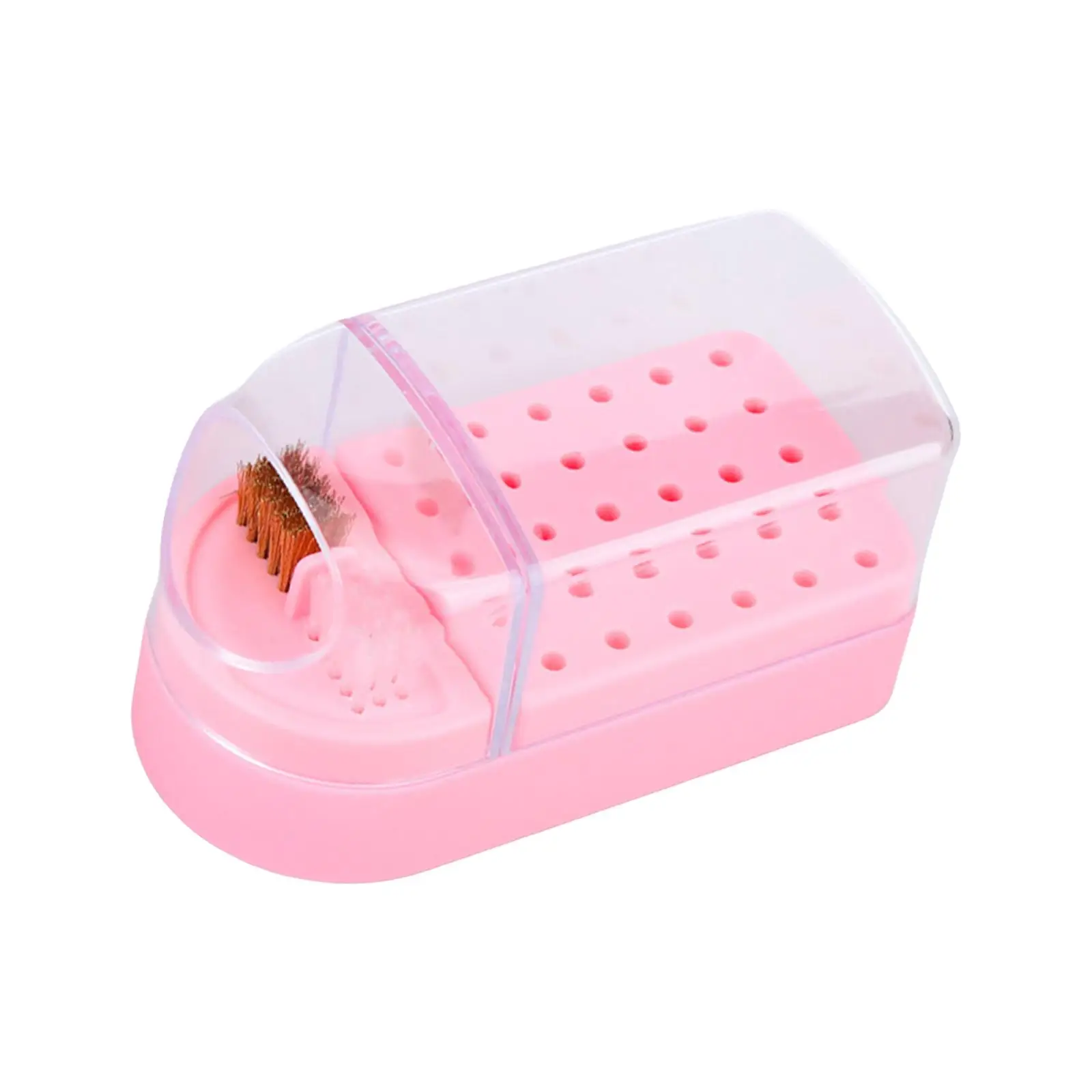 Nail Drill Bit Holder 2 in 1 Dustproof Lightweight Salon Use Manicure Tools Nail Drill Bit Organizer Box Drill Bit Stand