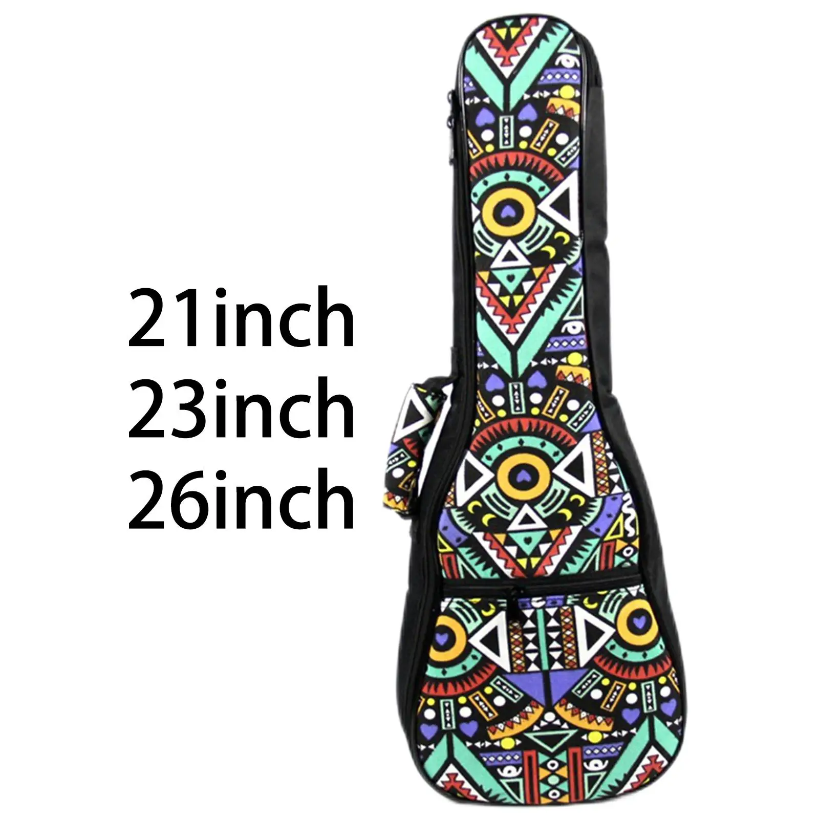 Ukulele Case Bag Padded Professional with Handle Thick with Adjustable Straps Soft for Concert Musical Instrument Accessories