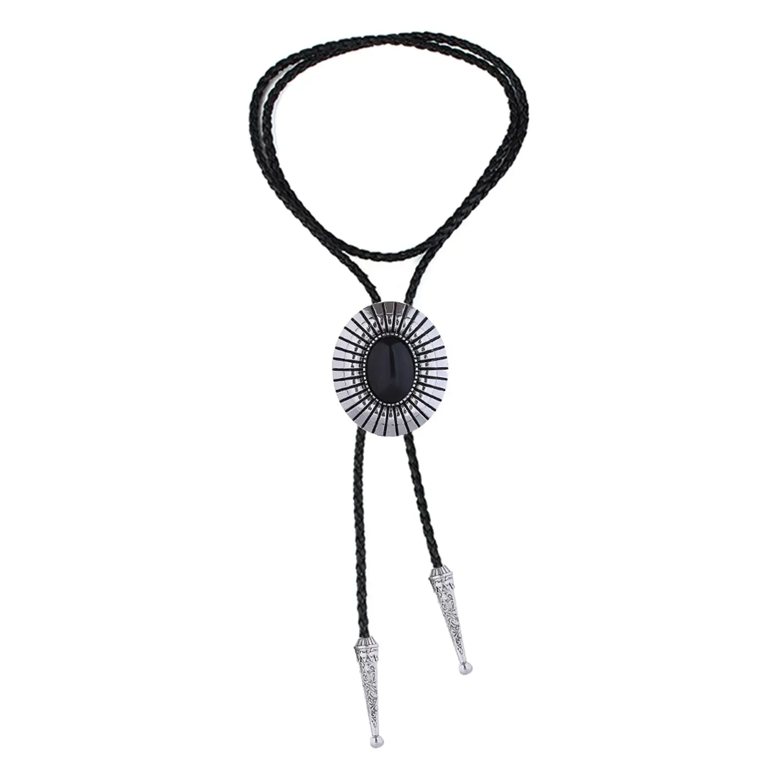 Bolo Tie Necktie Costume American PU Leather Necklace for Birthday Men
