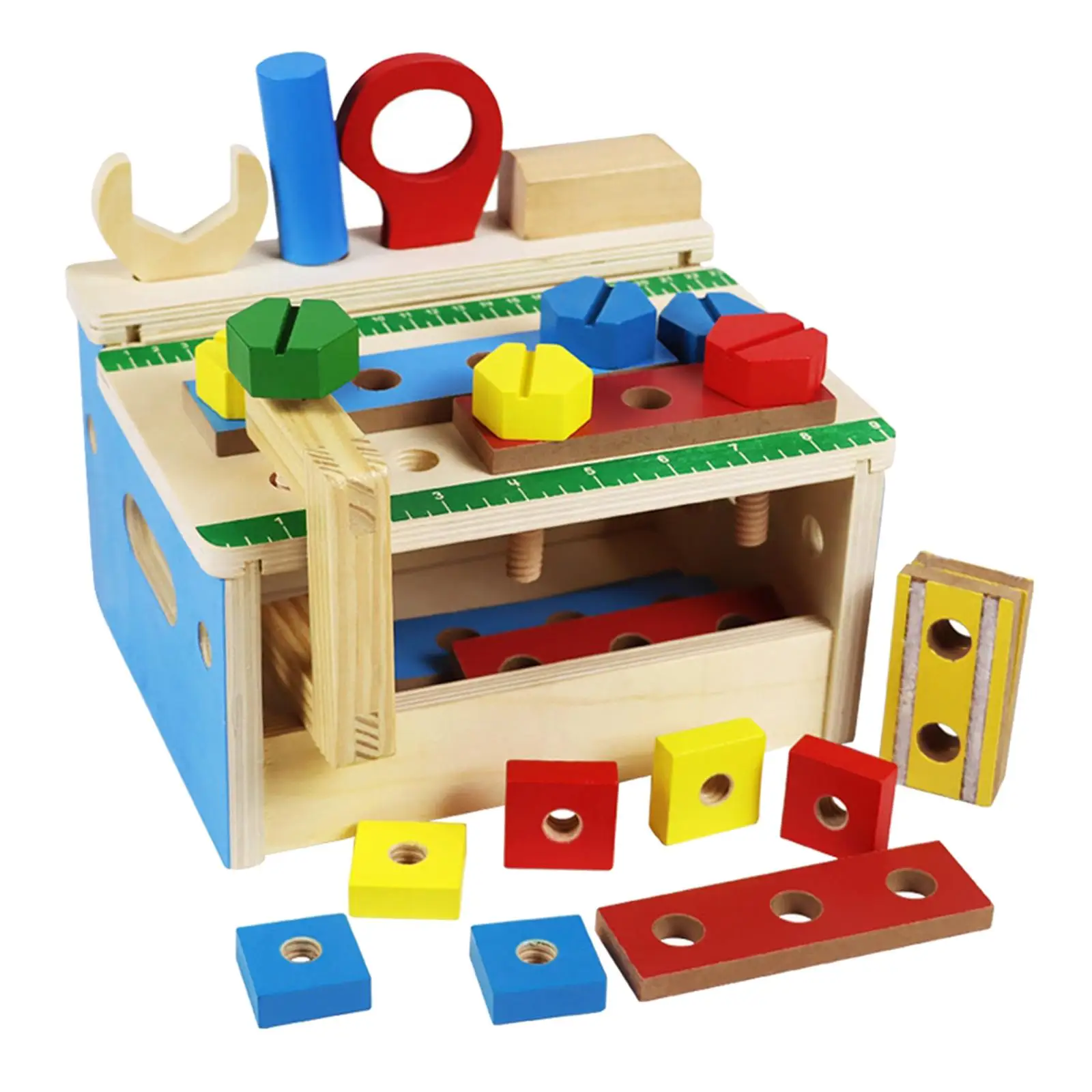 27 Pieces Tool Kit Toy Preschool Learning Activities Toy Wooden Construction Toy for Children Kids