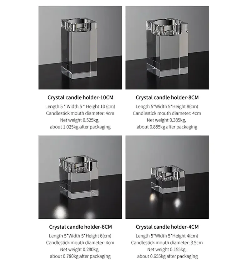 Minimalism Crystal Glass Creative Romantic Candle