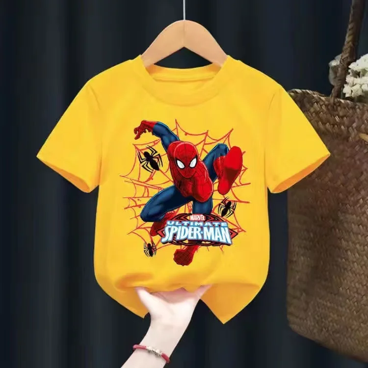 cool kid t shirt Disney Spider Man Ron Man Children T Shirt Children Girls Kids TShirts Child T-shirt Baby Cotton Cartoon Tee Tops Clothing t-shirt design kid