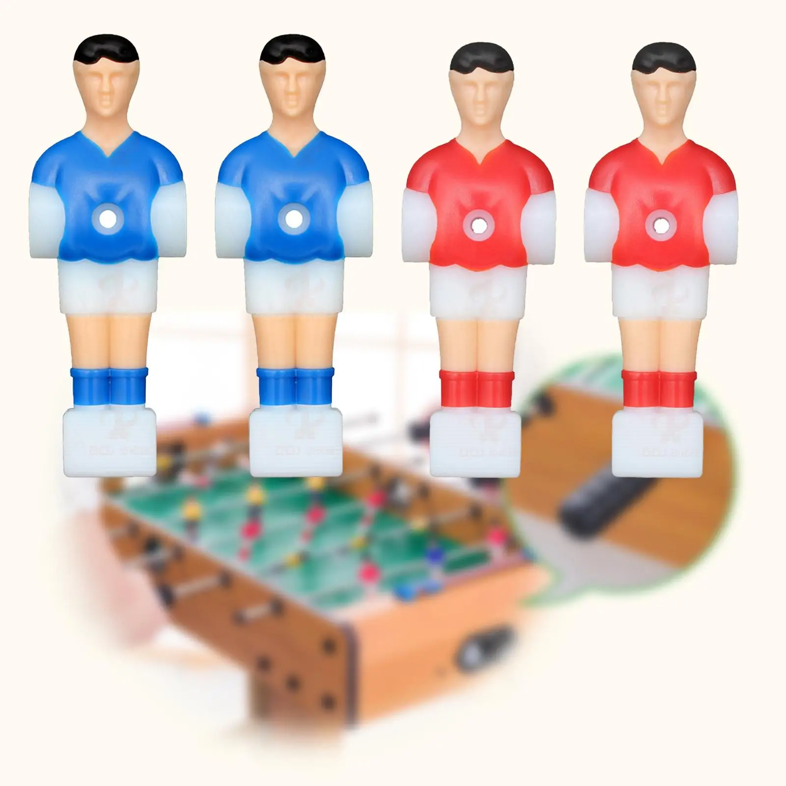 4Pcs Foosball Men Soccer Table Player Mini Doll Table Football Machine Accessory Table Foosball Player Replacement Parts