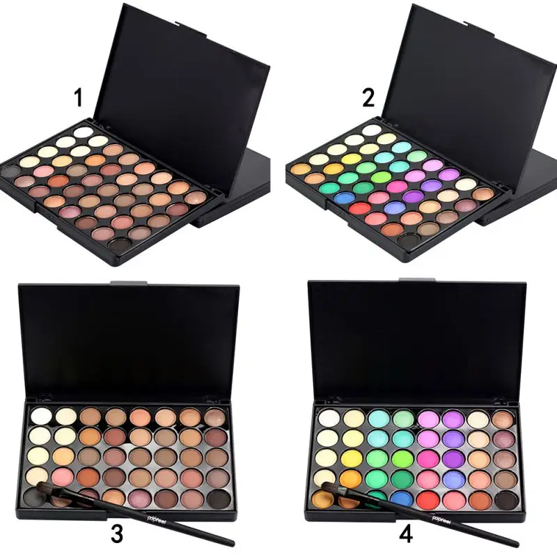 Best of 40 Colors Eyeshadow Palette Colorful Matte Shimmer Bright Colors Eye Shadow Professional Makeup Palettes With Brush Reviews & Tips