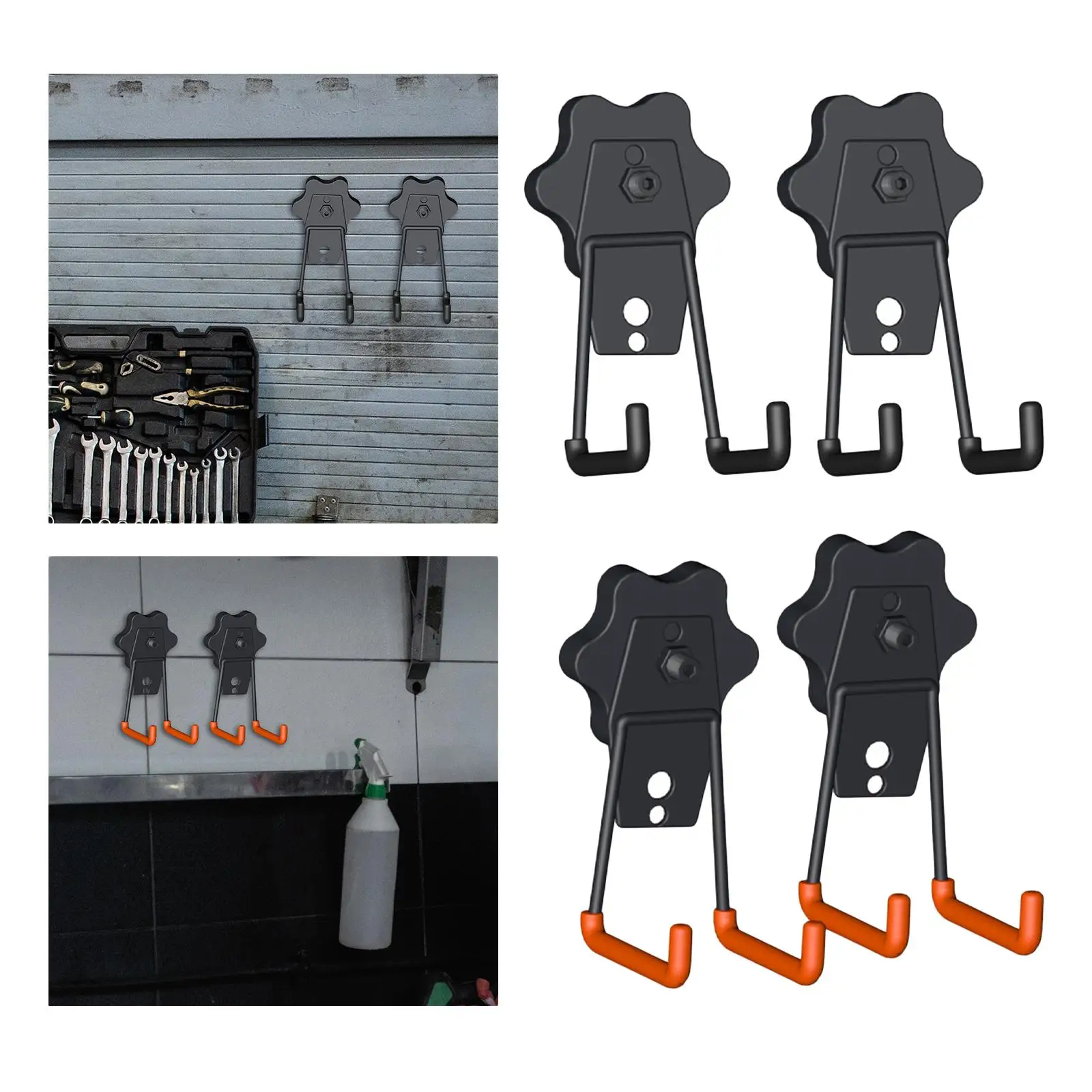 Heavy Duty Water Hose Holder Hose Organizer Wall Mounted Metal Hook Water Pipe Hanger for Garage Keep Your Garden Tidy