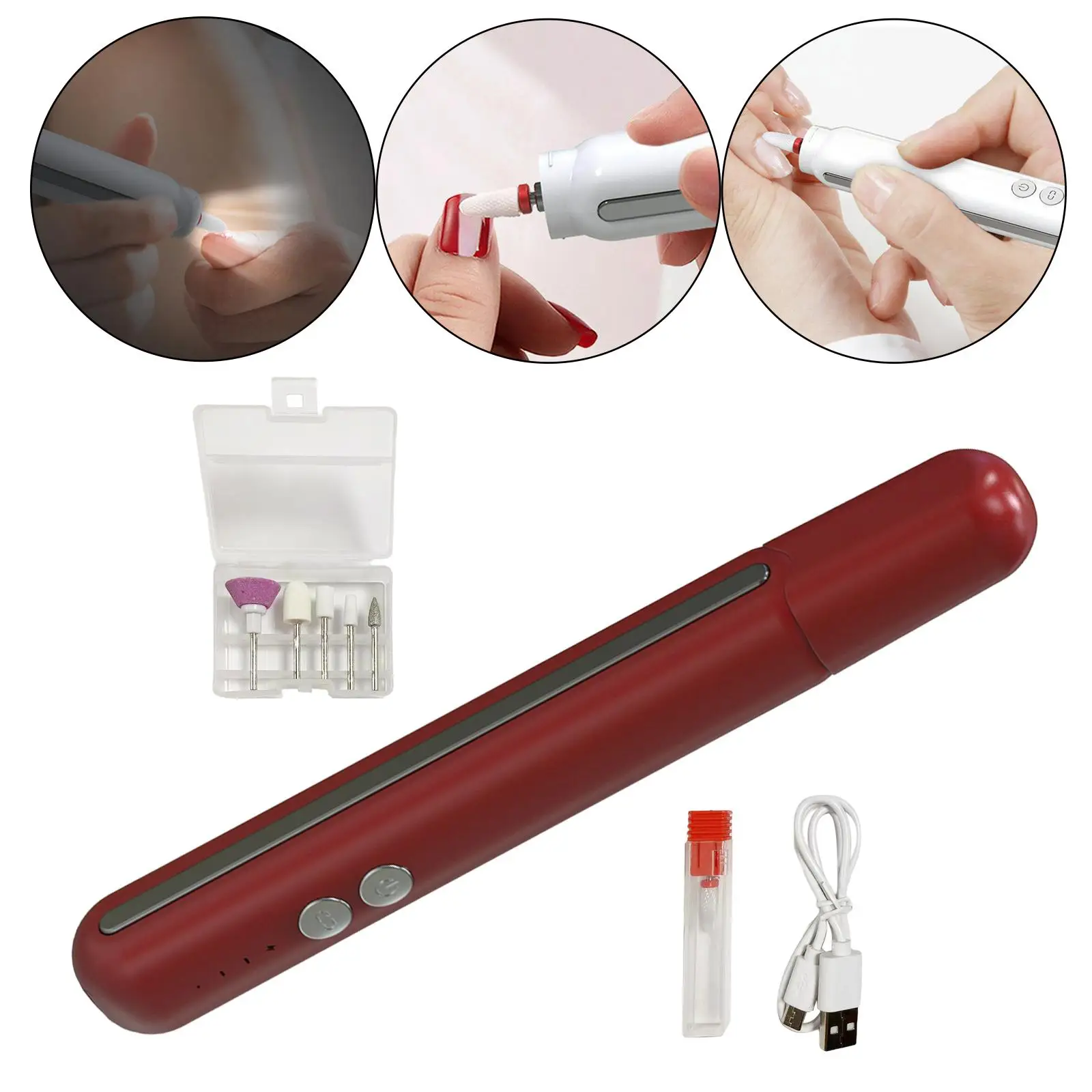 Manicure Pedicure Kit Polishing Exfoliating Electric Nail File Drill Machine