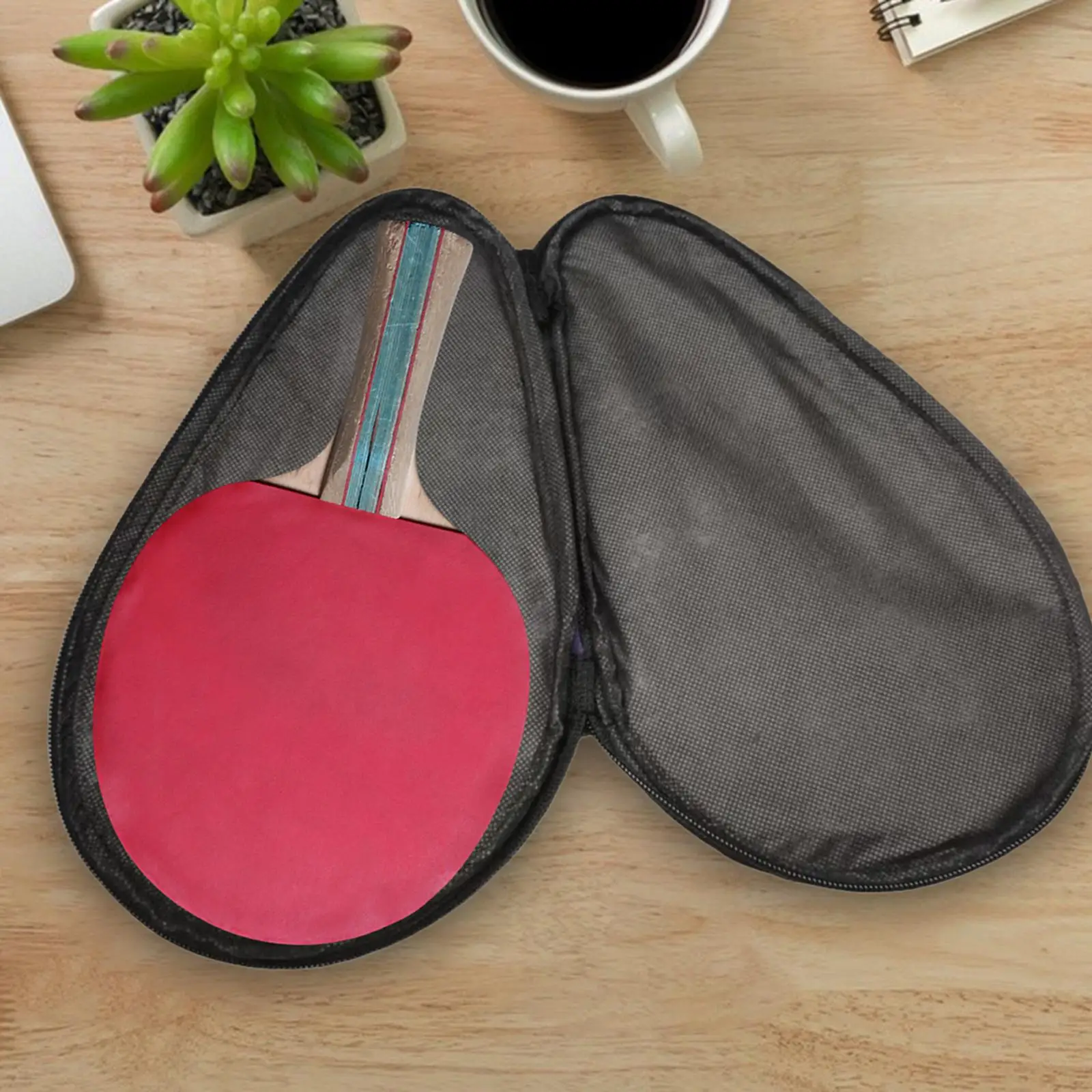 Ping Pong Paddle Case Lightweight Rainproof PVC Table Tennis Cover Ping Pong Paddle Sleeve for Adult Home Gym Sportsman