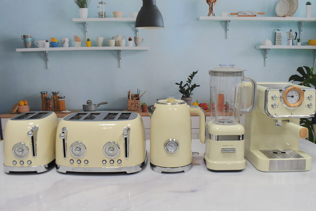 Unique rose gold electric Kitchen appliances retro set 1.7L kettle & 2  slice toaster & 1.5L blender - AliExpress