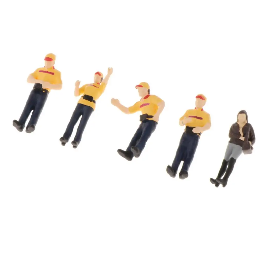 2x 1:64 Hand Painted Figures Gas Station Worker Figurines Doll Toys Diorama