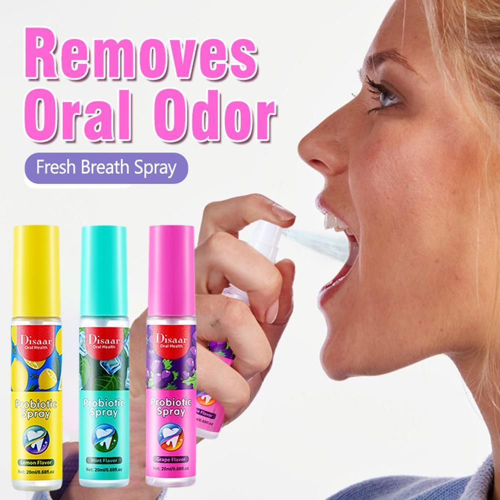 Best of 20ML Breath Freshener Spray Lemon Grape Mint Flavor Artifact Female Male Portable Breath Kissing Mouth Spray Cleaning Spray Reviews & Tips