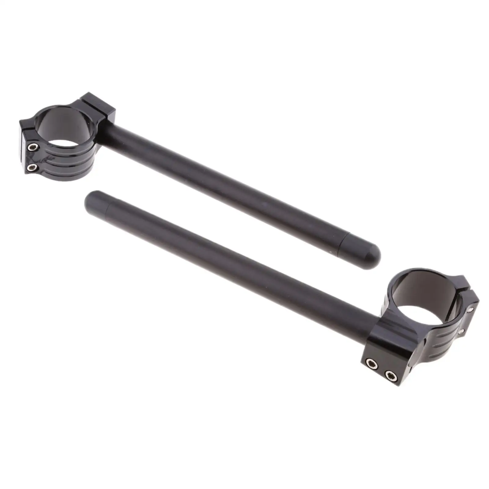 2 Pieces 48 Aluminium Alloy Motorcycle  Handle Bar Handlebars - Black