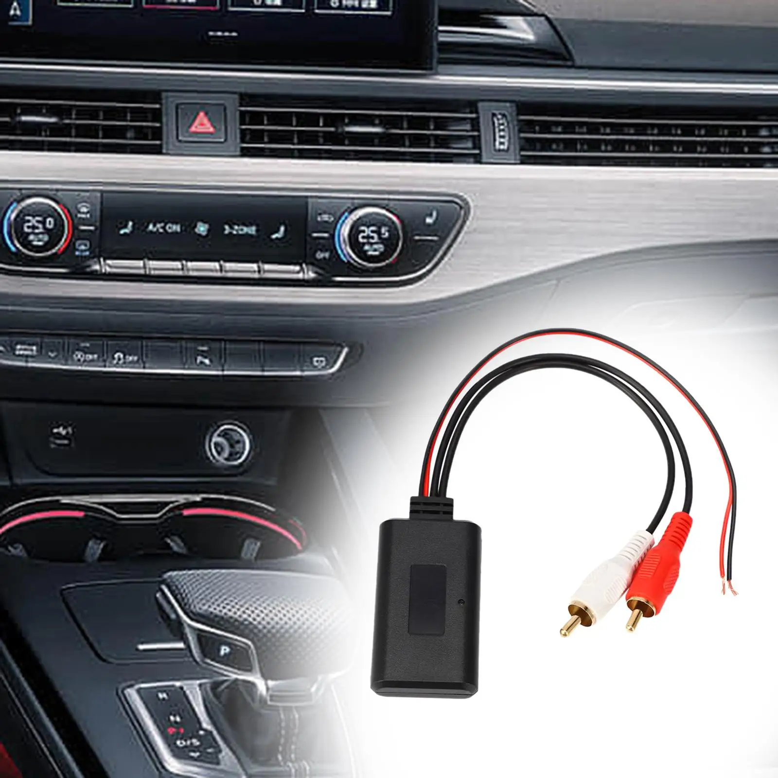 Car Module RCA Audio Cable , High Speed Transmission without Distortion Vehicle Accessories Compact Shape RCA AUX Audio Cable