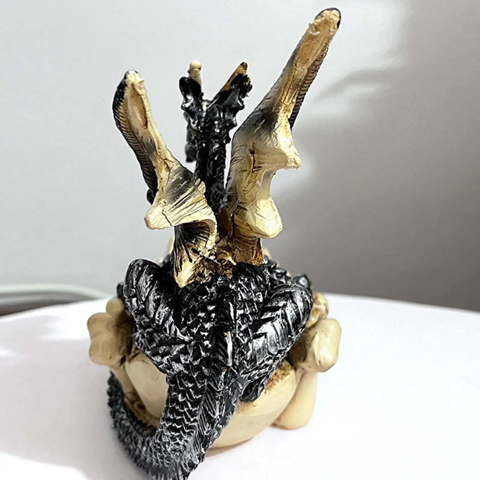 Dragon Decorative Sculpture Figurine Ancient Crafts Holder Collectibles Statue Decoration for Office Desk Room Entrance