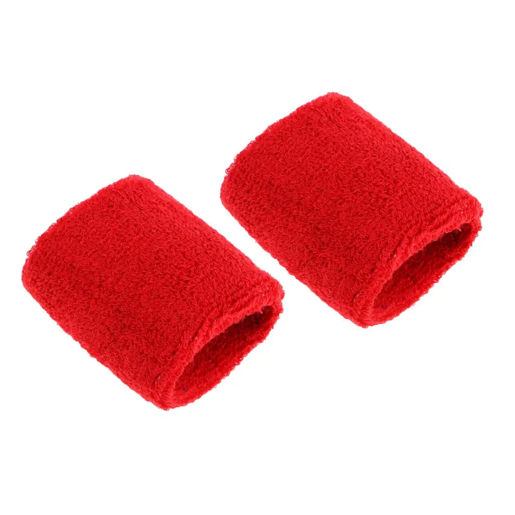 2Pcs Basketball Tennis yoga gymnastiquenastique Unisex Sweat Wrist Band Sweatbands , Soft and Comfortable