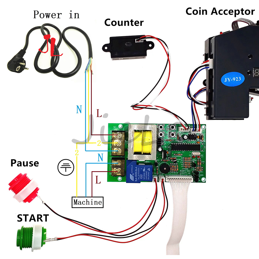 JY-16 110 В 220 В, устройство для приема монет, телефон с таймером для  банкнот, для монет/Токена, торговый автомат, игровой автомат | AliExpress