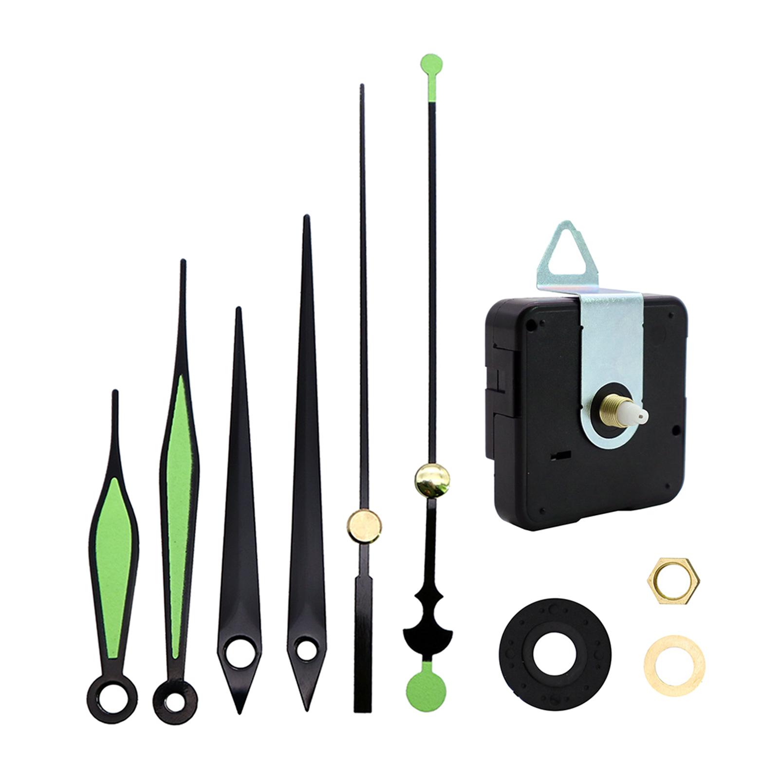 Quartz Clock Movement Mechanism Mute Replace Parts Long Shaft with Needles