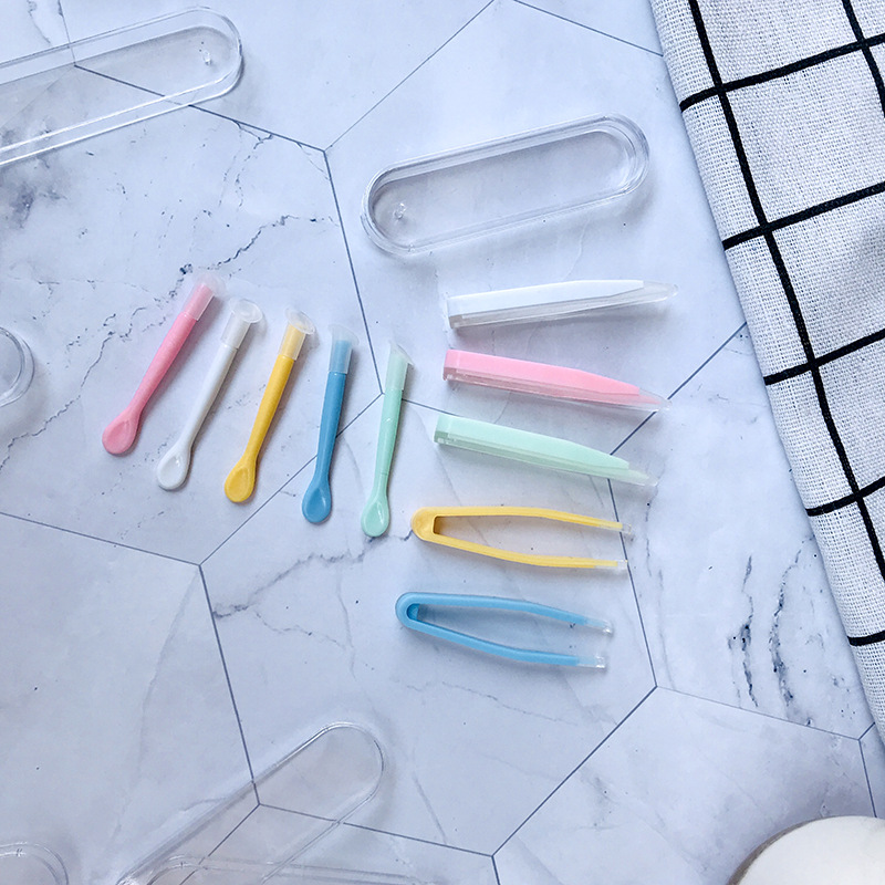 1 Set Eye Care Kontaktlinsen Inserter Silikon Weiche Pinzette Saug Stick Fall Set Tragen Werkzeuge Kontaktieren Objektiv Zubehör – Detail 9