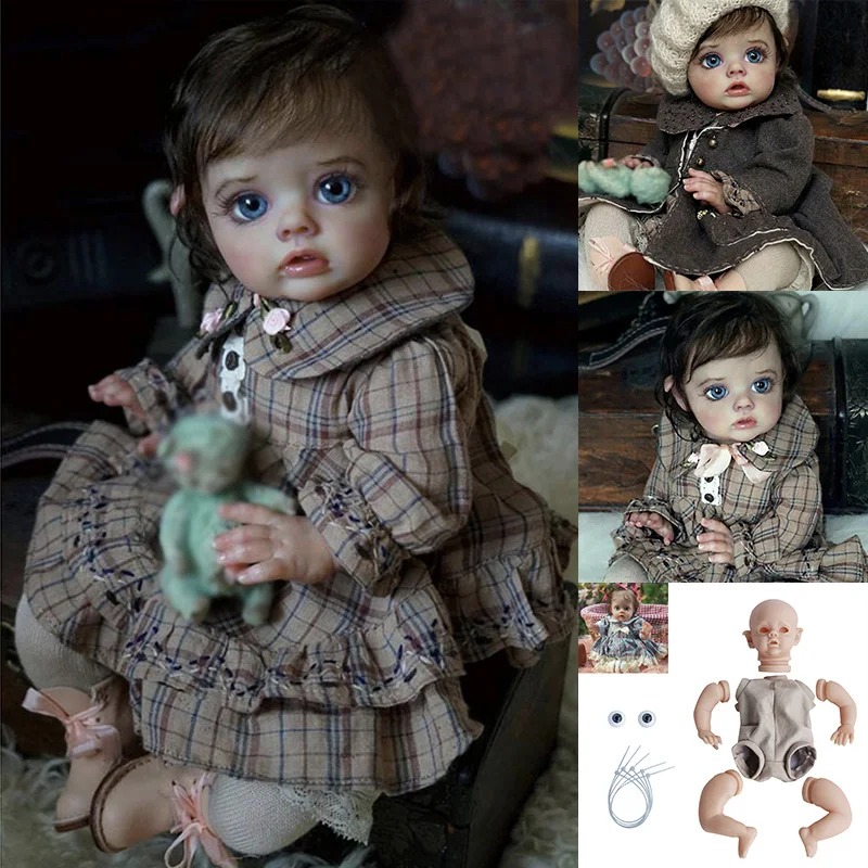 12Inch Mini Reborn Kit Elf FLO Unfinished Vinyl Kit Unpainted DIY Blank Reborn Baby Doll Parts with Cloth Body