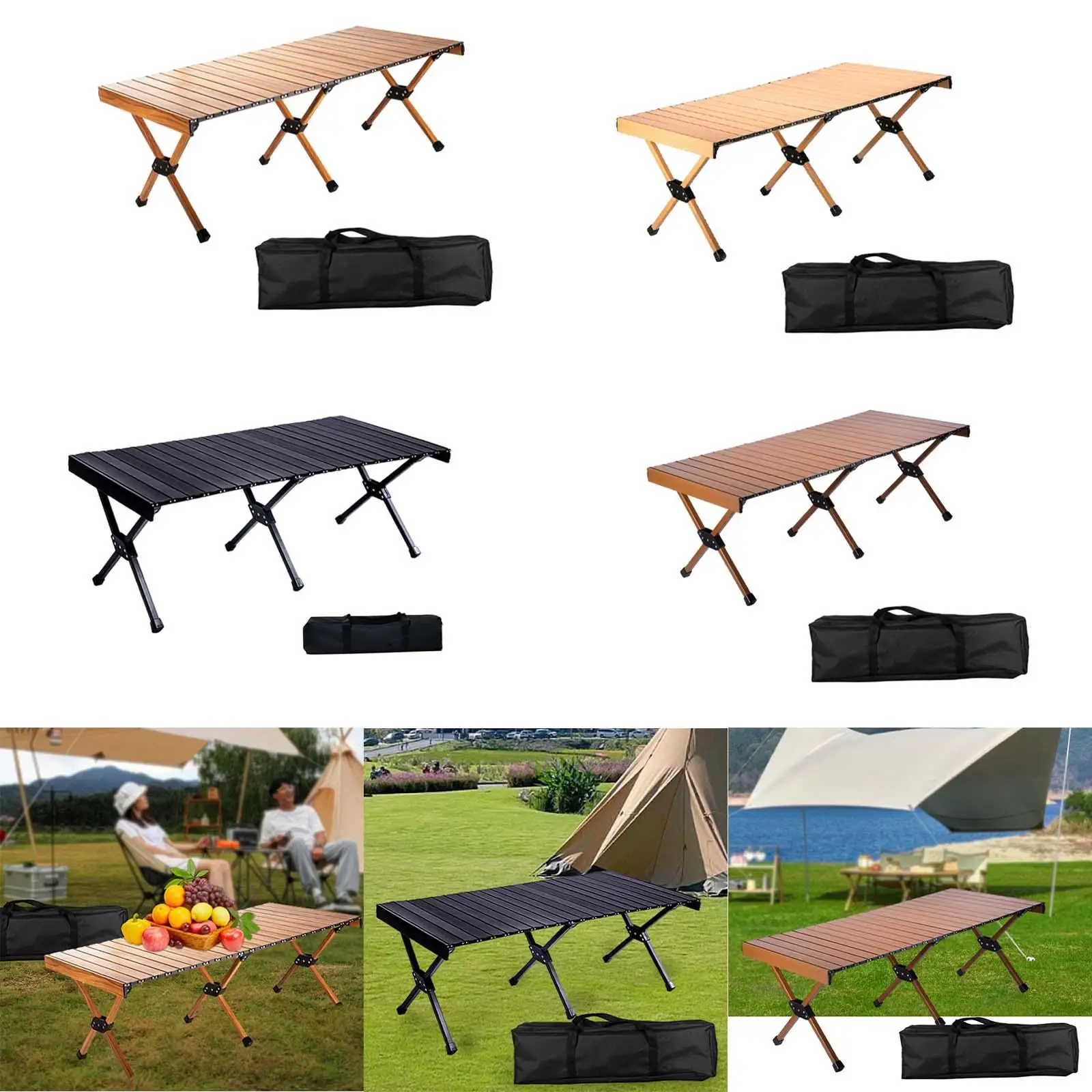 Camping Folding Table Portable Easy to Carry Lightweight Foldable Picnic Table for Balcony Outdoor Indoor Hiking Kitchen Deck