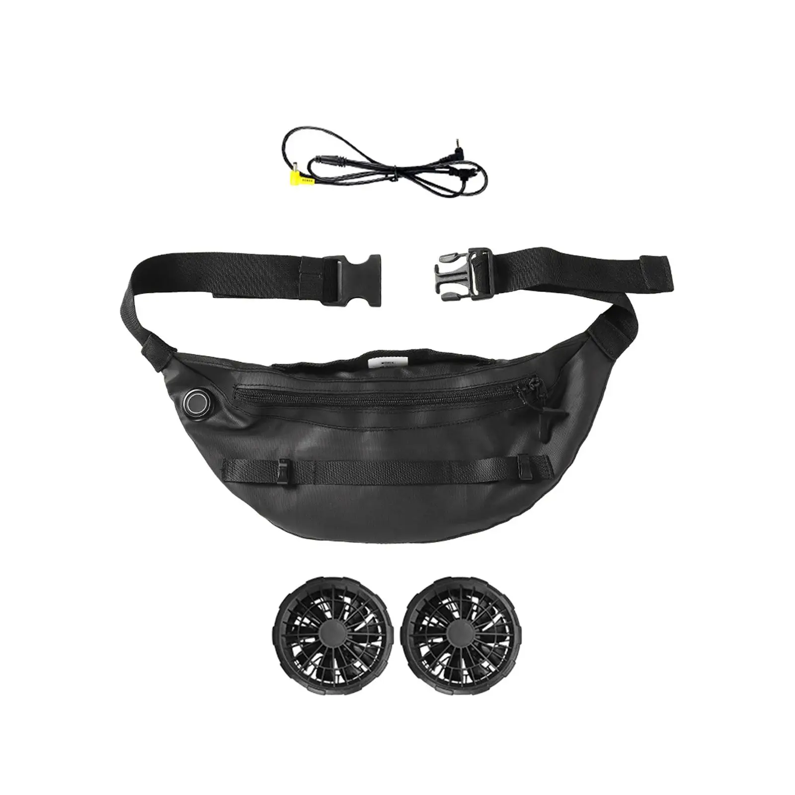 Fanny Pack Fashion Portable Adjustable 3 Speed Lightweight Waist Fan Belt Fan for Women Men Trekking Travel Walking Riding