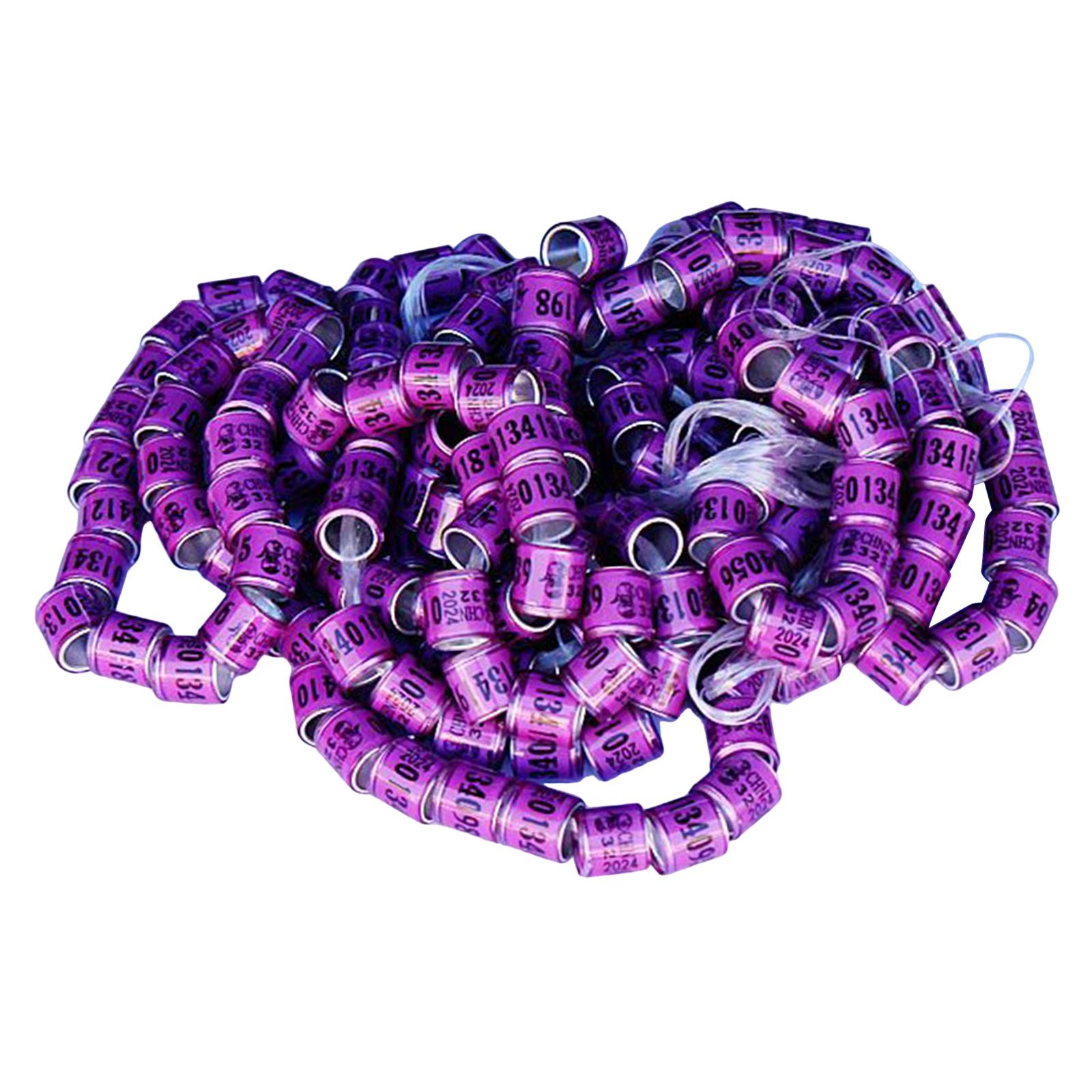 Generic 100x Pigeon Leg Rings Portable 2024 Bird Identification Durable