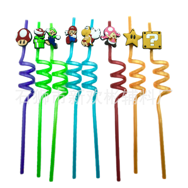 Mario Bros Party Straws - Super Mario Bros Straws - piranha plant stra –  Silva Creations LLC