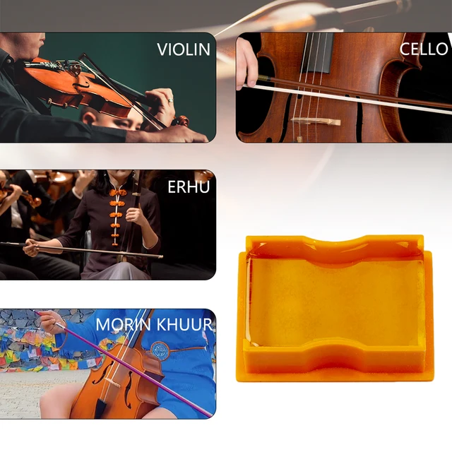 Paquete de 2 Resina Violin, Fansjoy Colofonia Natural con Estuche, para  Violín, Viola y Violonchelo Arcos : .es: Instrumentos musicales