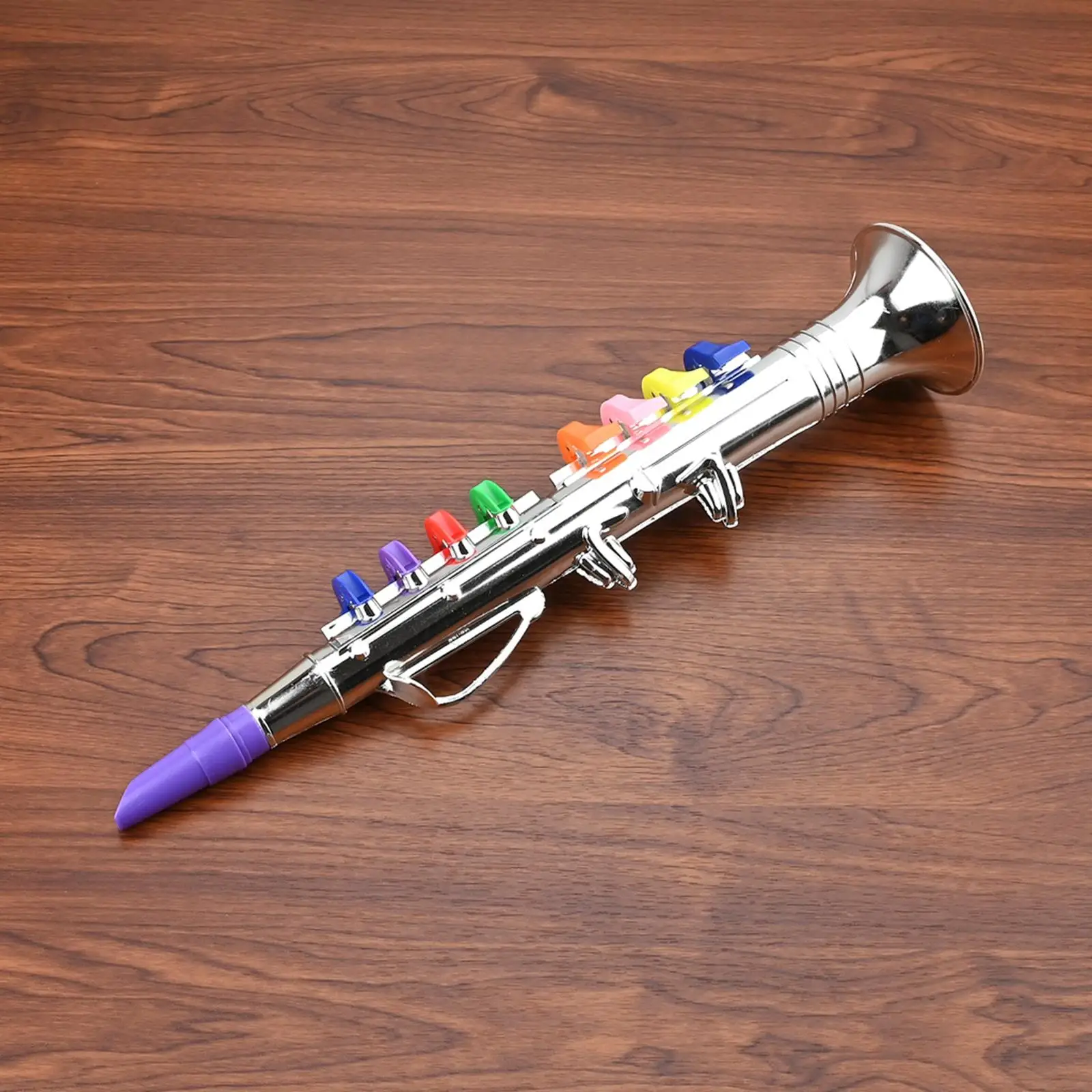 8 Colored Keys Kids Saxophone Trumpet Clarinet Educational Simulation Instrument Musical Instrument Portable for Toy Gifts Kids