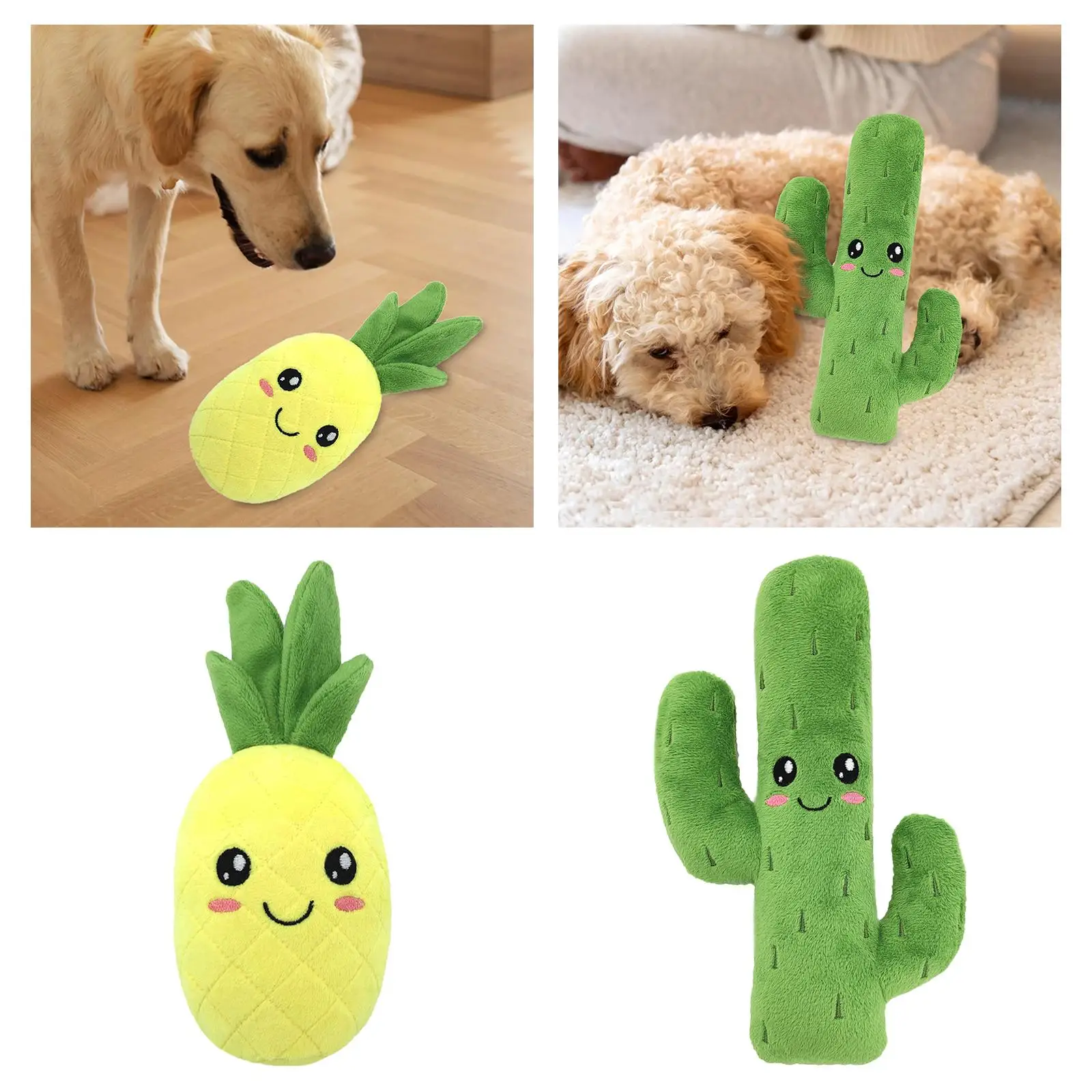 Squeaky Dog Toy Plush Chew Toy plush Toy Stuffed Plush Toy Sound Toy Cute Dog Toy with Squeaker for Small Medium Large Dogs