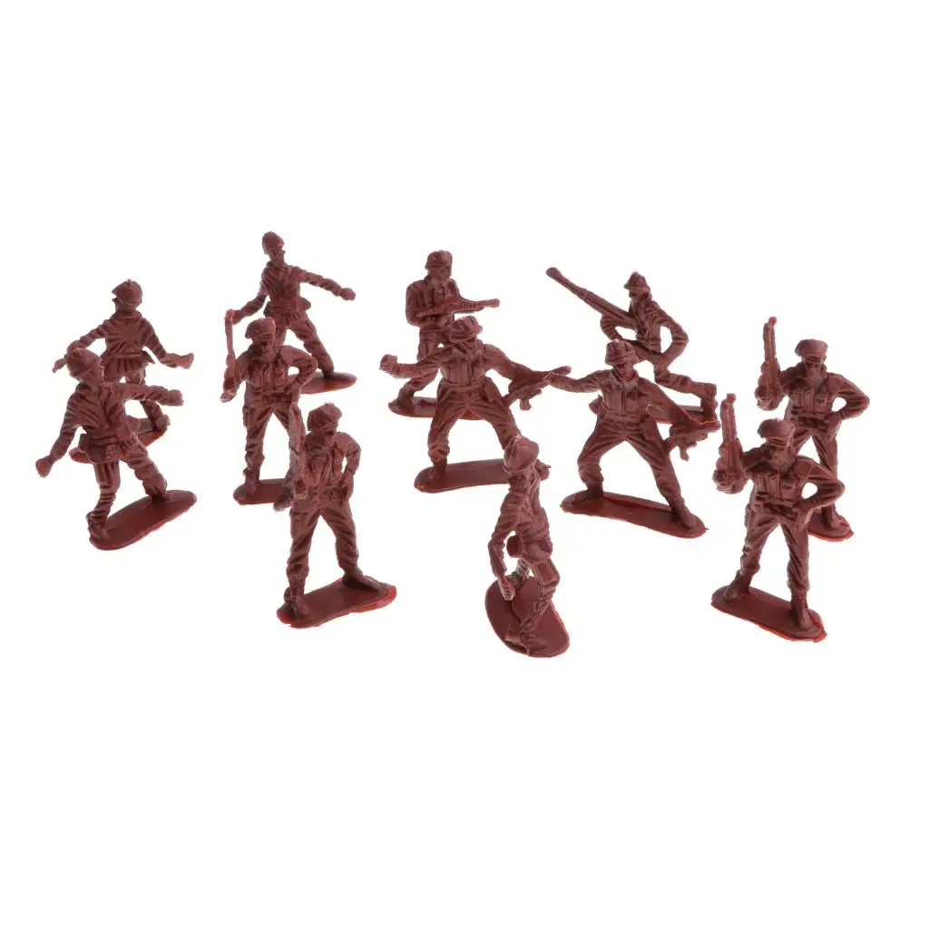Pack of 50 Figures of The Plastic Army, 6 Poses, Soldiers, Classic  Toys, Children