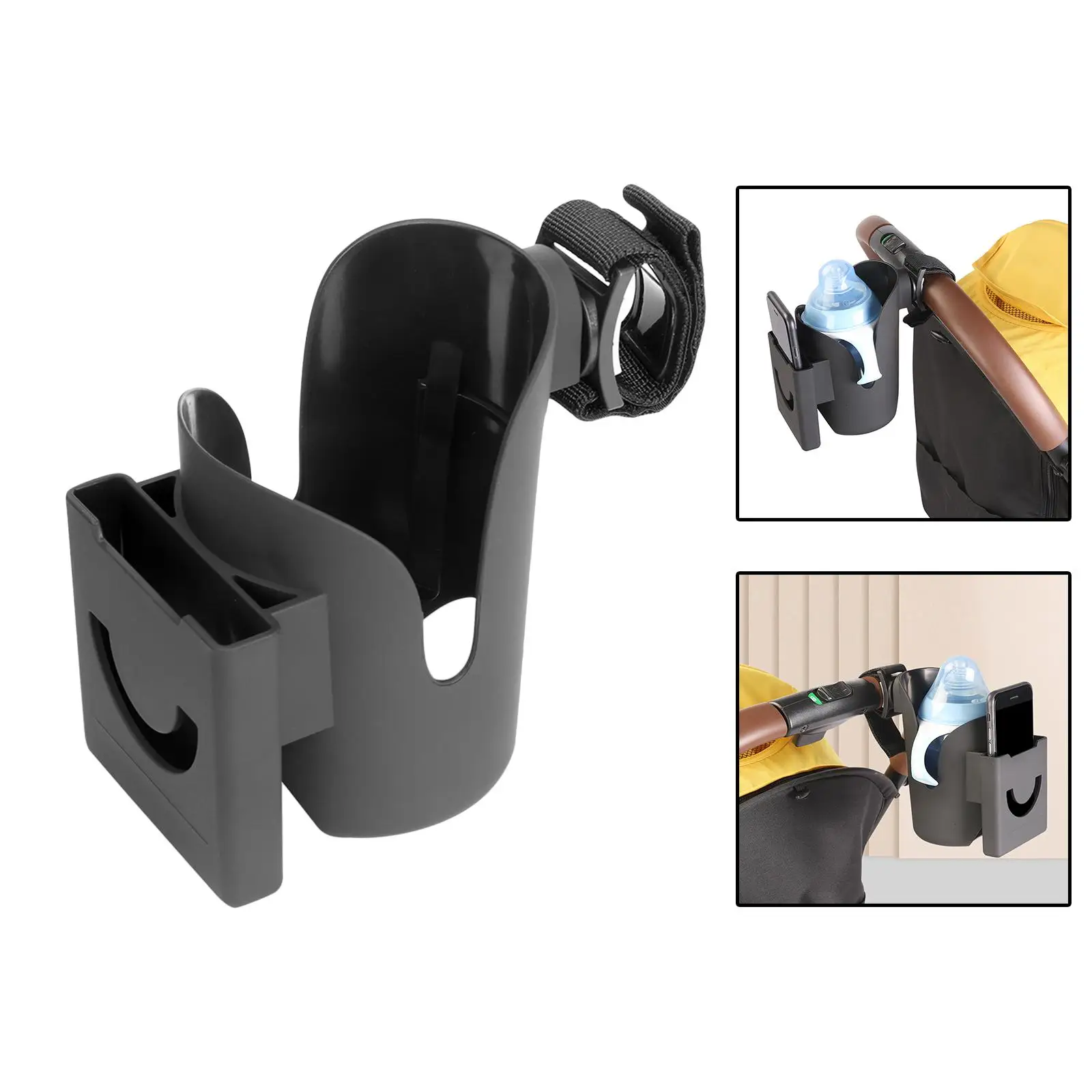 Stroller Cup Holder Attachment Large Caliber Fits Most Cups Storage Rack for Bike Scooter Walker Pushchair Accessories