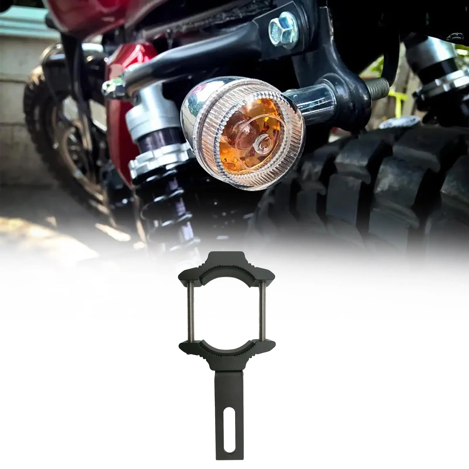 Motorcycle Driving Light Mount Bracket Extention 25-52mm Accessories Black