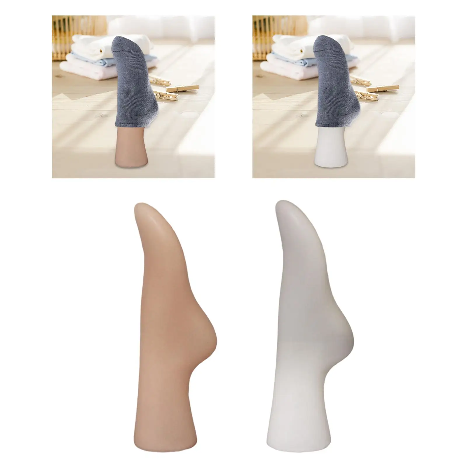 Female Mannequin Foot Stand Rack Women Foot Sock Display Medium Stocking Display for Slippers Shop Retail Chains Jewelry Home