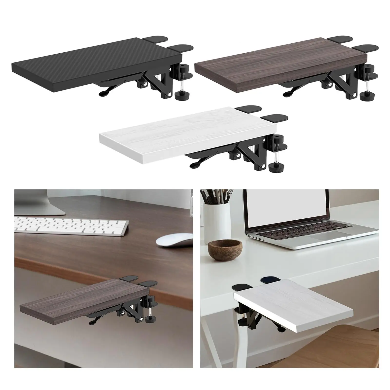 Wood Computer Arm Rest Computer Desk Extender Mouse Pad Holder Ergonomic Folding Comfortable Elbow Support for Office Table Desk