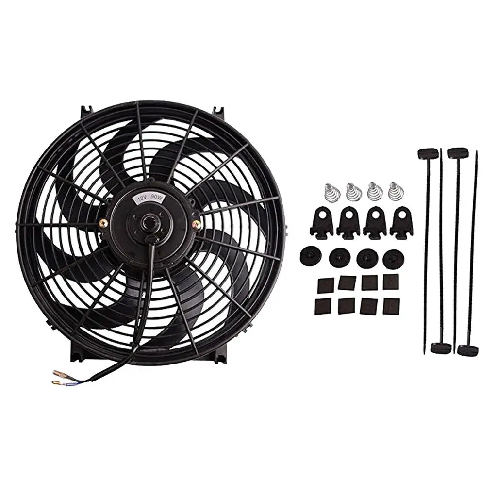 Universal New 14in  Electric Radiator Cooling Fan + Mounting Kits