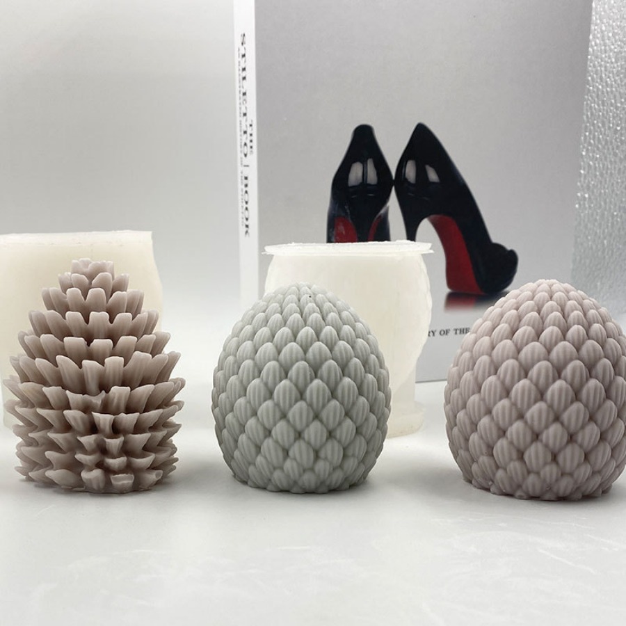 Description Picture 2 of itemNew 3D Pine Cone Candle Silicone Mold for Christmas Handmade Gypsum Soap Resin Crystal Craft Making Tools DIY Christmas Gifts