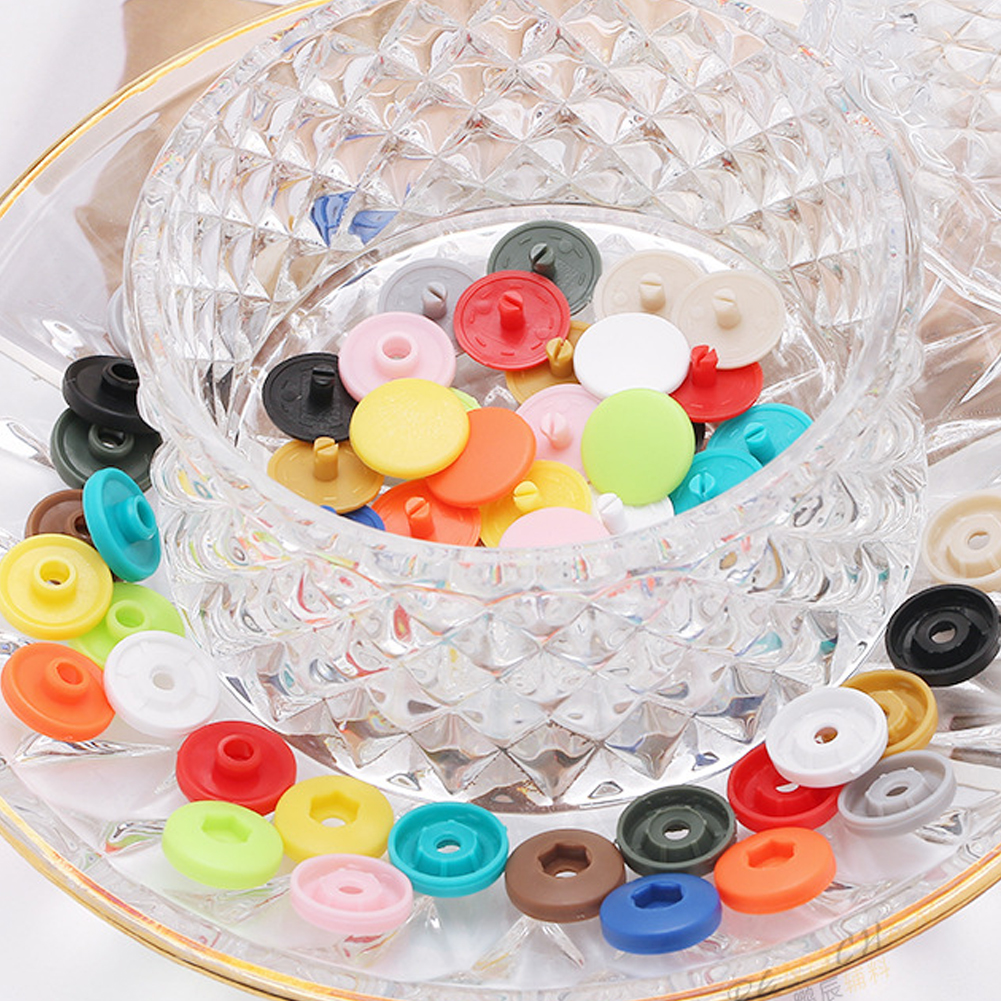 Description Picture 4 of item10sets Hand Press Type Round Snaps Buttons Tools Free T5 Button Fastener Snap Clothes Accessories DIY Crafts Sewing Accessories